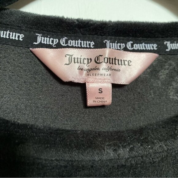 Juicy Couture Black Long Sleeve Sleep Top - Picture 3 of 4